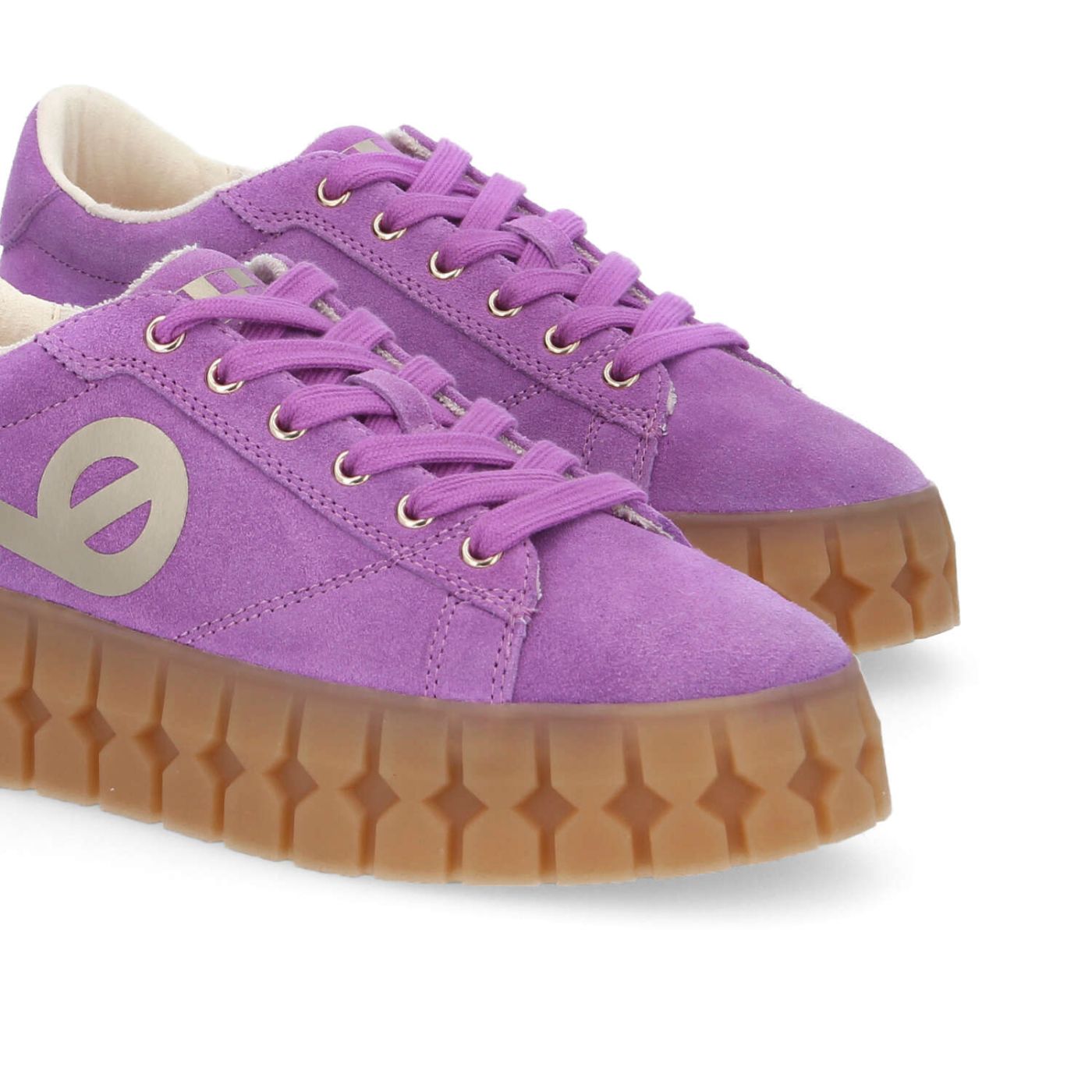 PLAY SNEAKER W - SUEDE/PRINT - PURPLE/GOLD